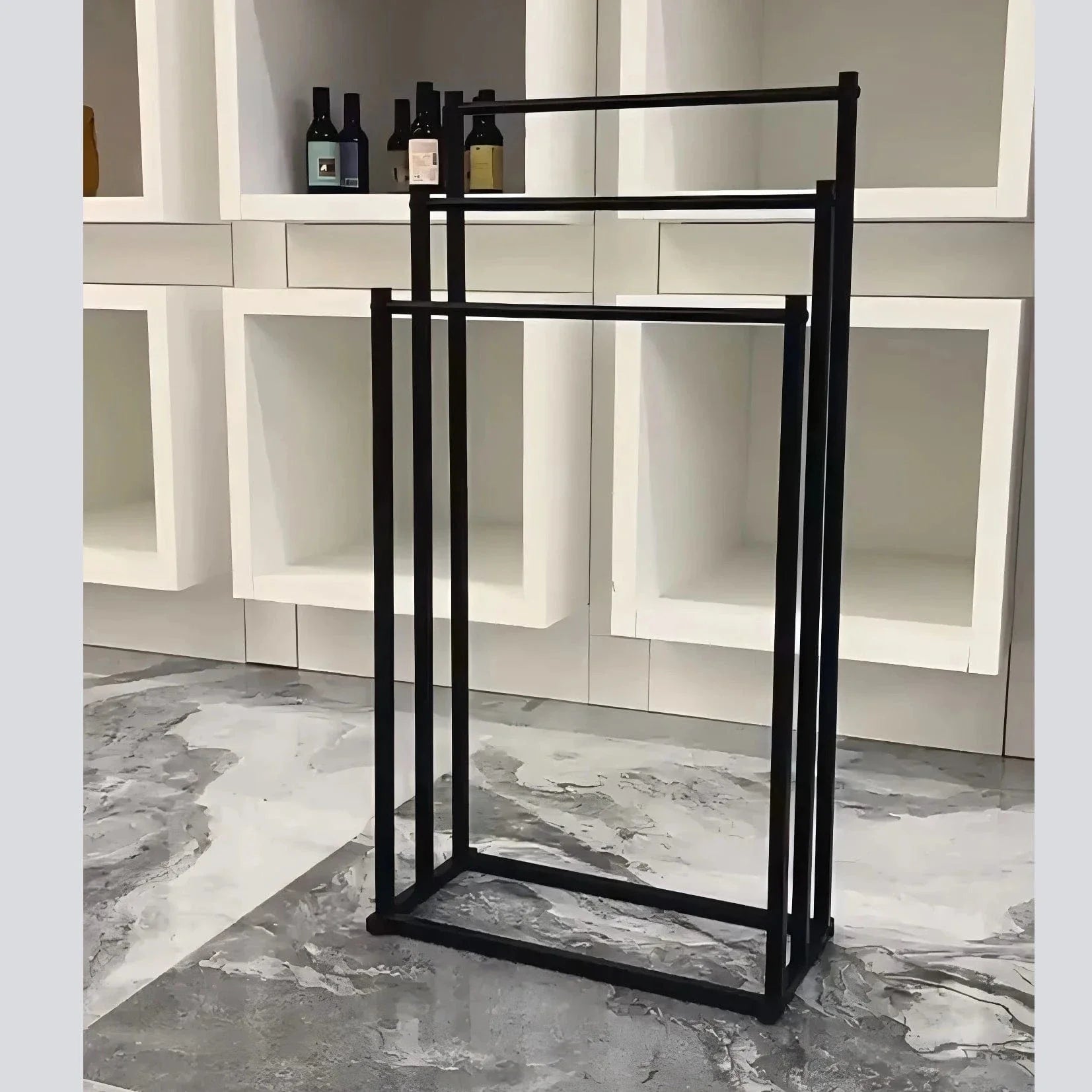 Porte-Serviettes sur Pied Métal Stable Installation Immédiate – Chalys