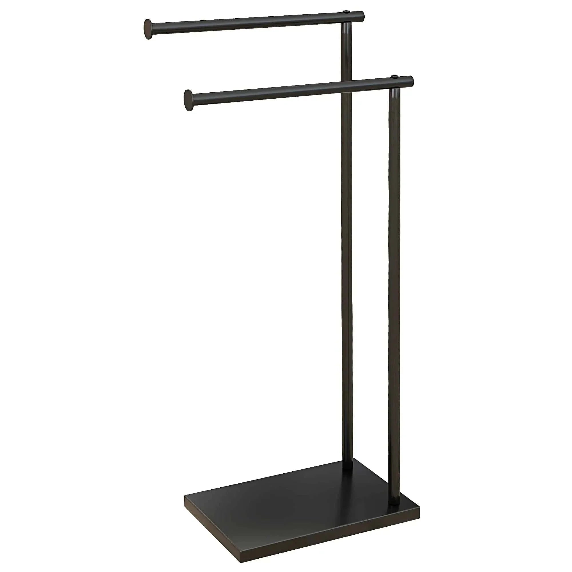Porte-Serviettes sur Pied Noir Forme en L Gain de Place – Chalys