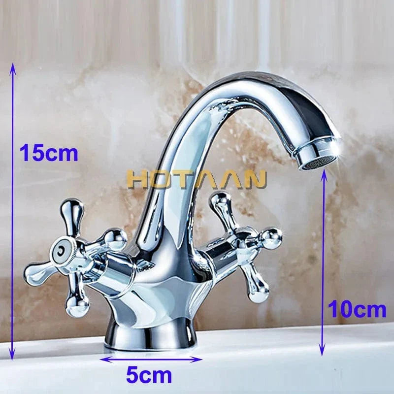 Robinet Lavabo Ancien Chromé Laiton Massif Charme Vintage Fiable – Solvane
