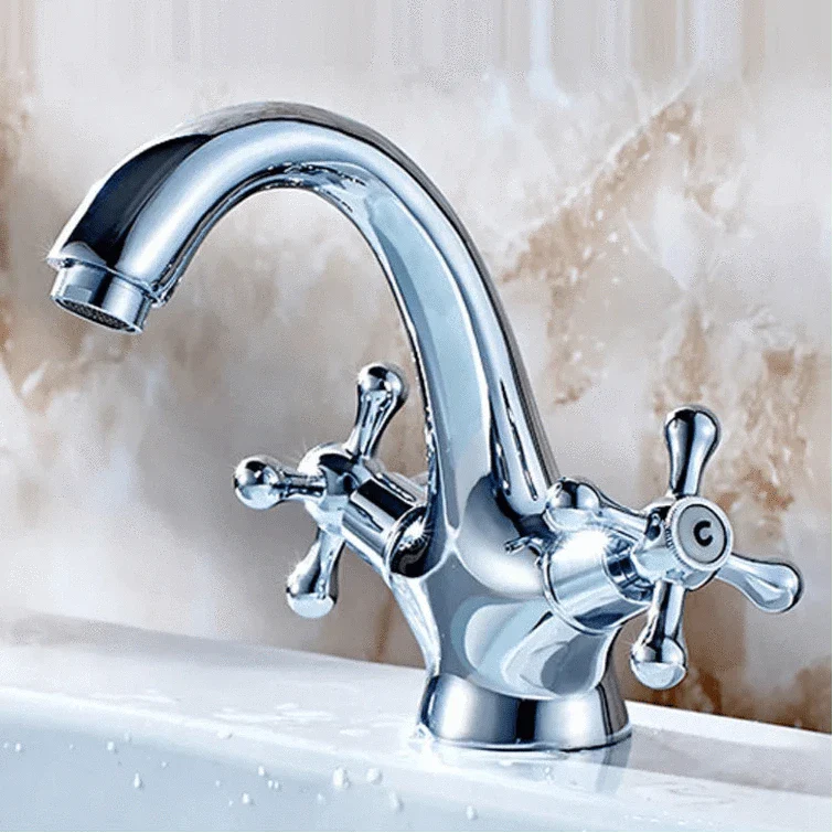 Robinet Lavabo Ancien Chromé Laiton Massif Charme Vintage Fiable – Solvane