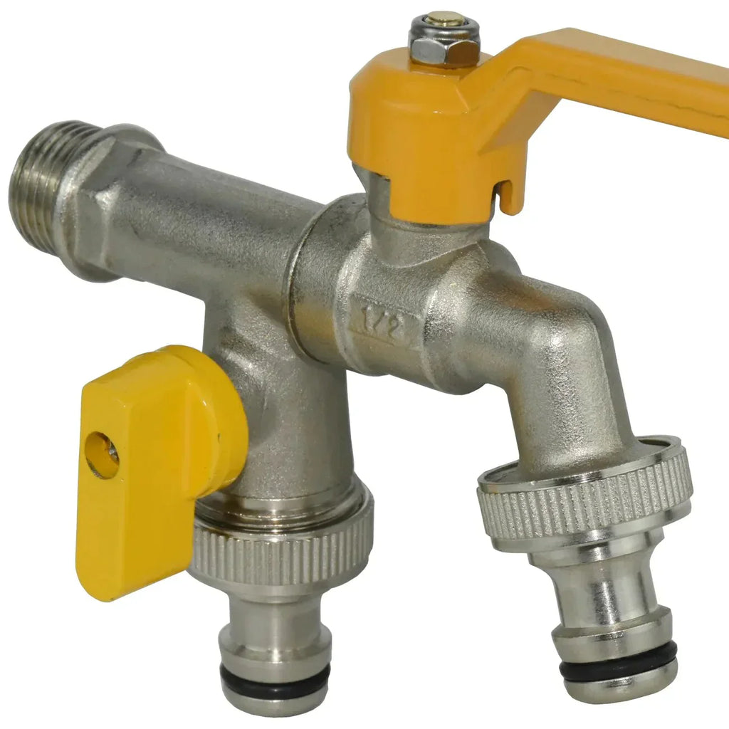 Robinet Antigel Extérieur Laiton 2 Sorties Résiste au Gel Jardin – Terravia