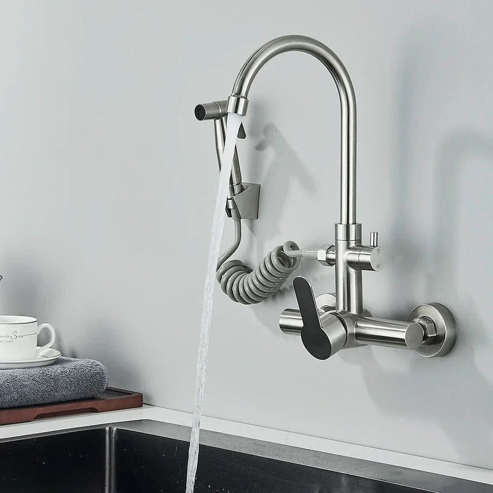 Robinet Cuisine avec Douchette Inox Rinçage Puissant Anti-Rouille – Cuvéa
