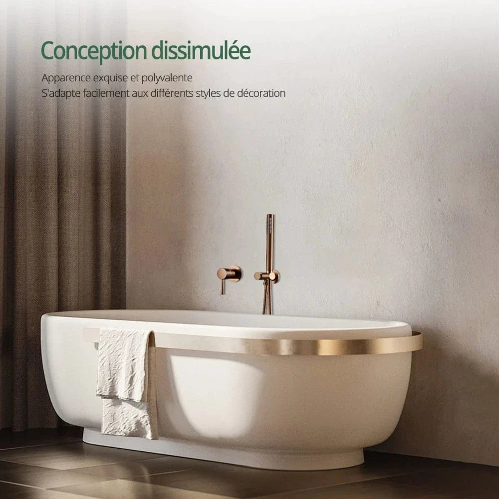 Mitigeur Baignoire Encastrable Laiton Pose Discrète Durable – Vertane