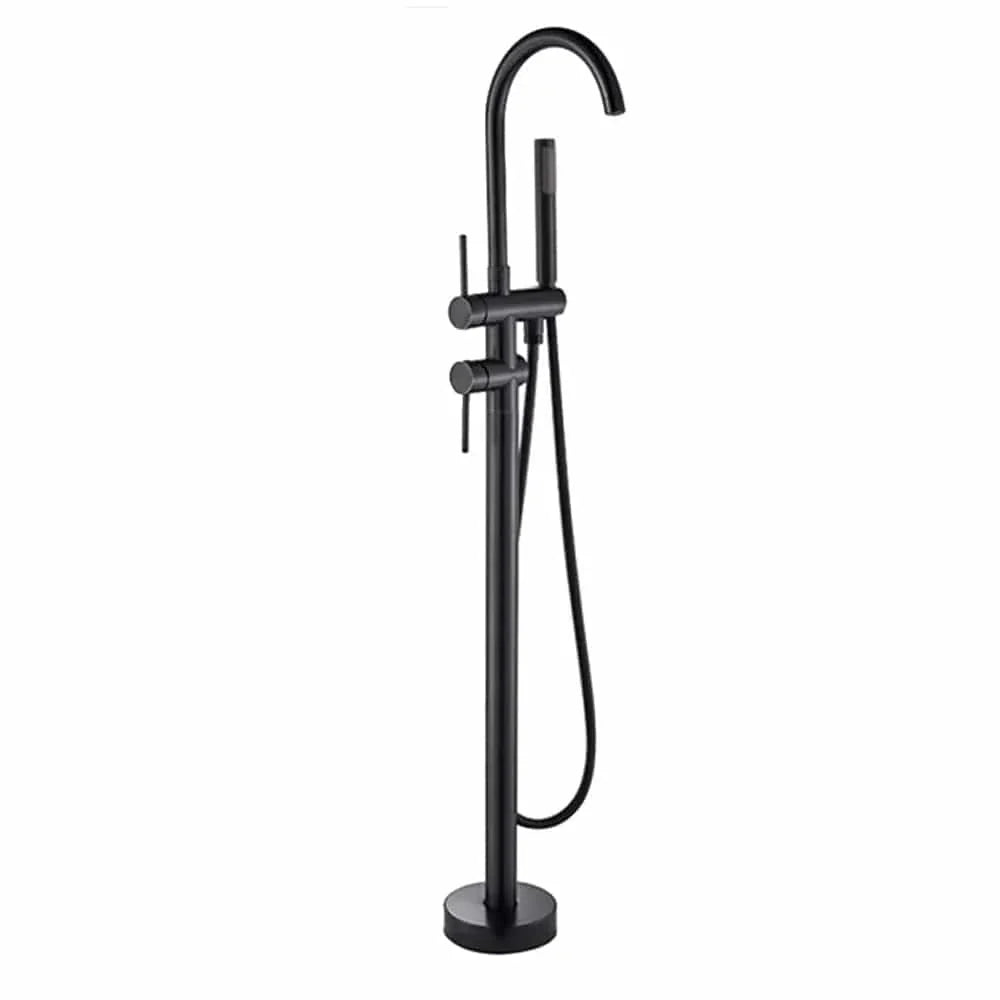 Robinet Baignoire Îlot Noir Sur Pied Effet Spectaculaire – Vertane