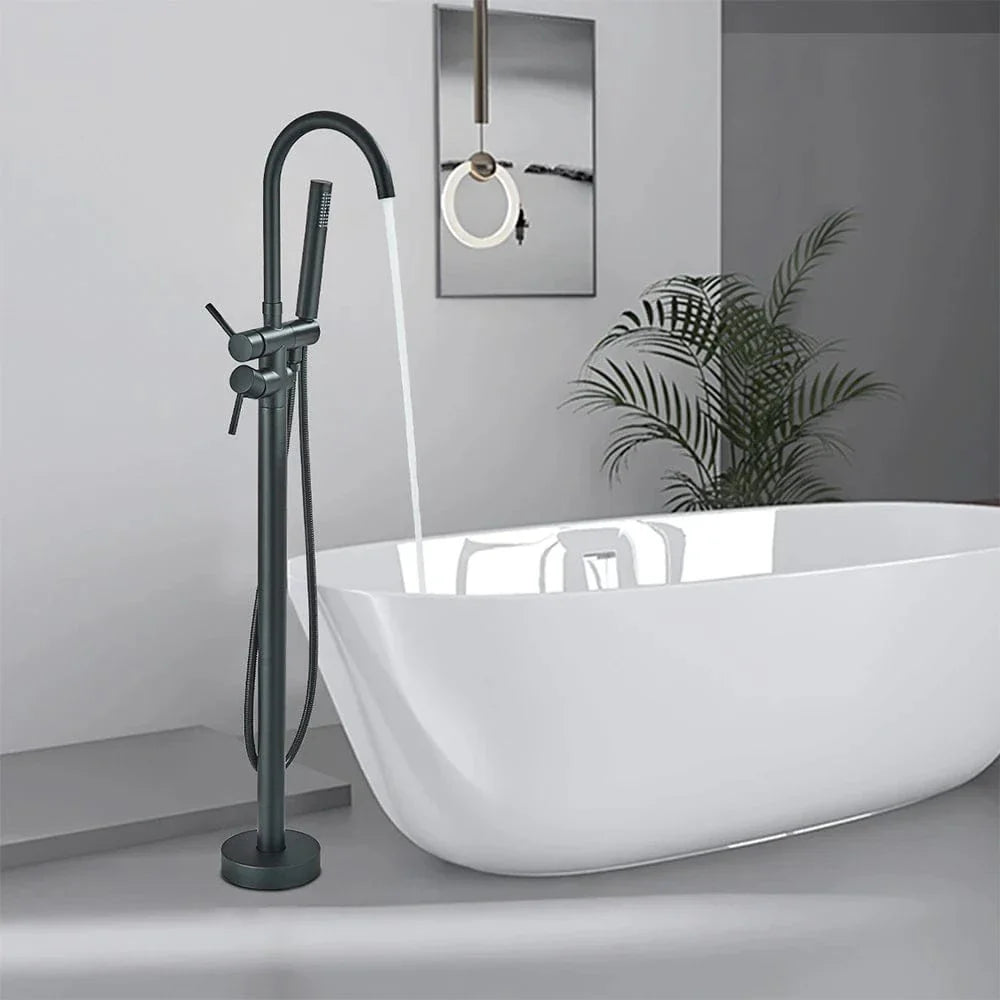 Robinet Baignoire Îlot Noir Sur Pied Effet Spectaculaire – Vertane