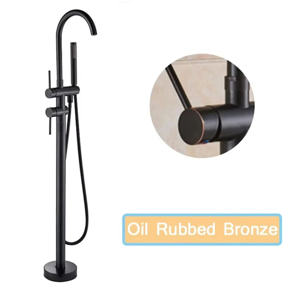 Robinet Baignoire Îlot Noir Sur Pied Effet Spectaculaire – Vertane
