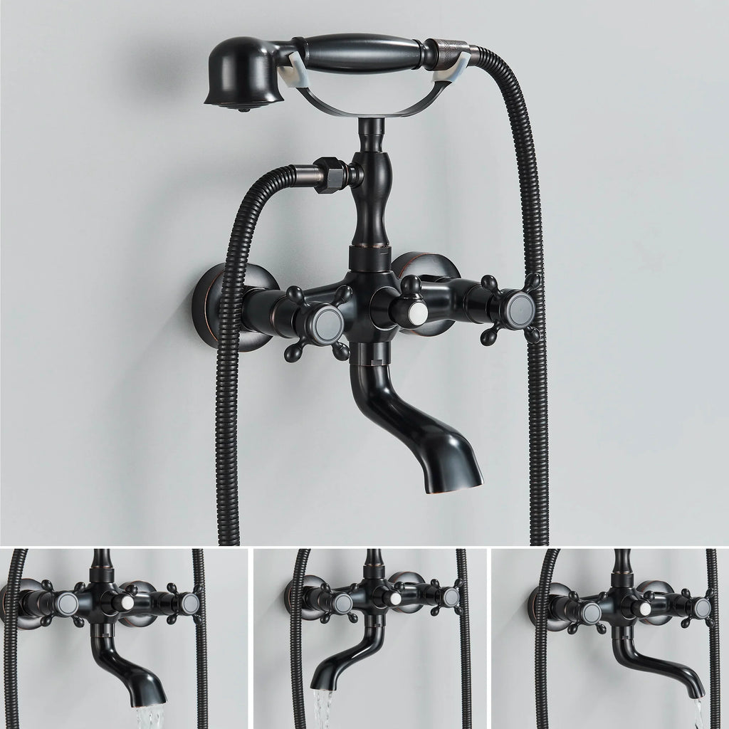 Robinet Baignoire Mural Mélangeur Style Rétro Charme Vintage – Vertane