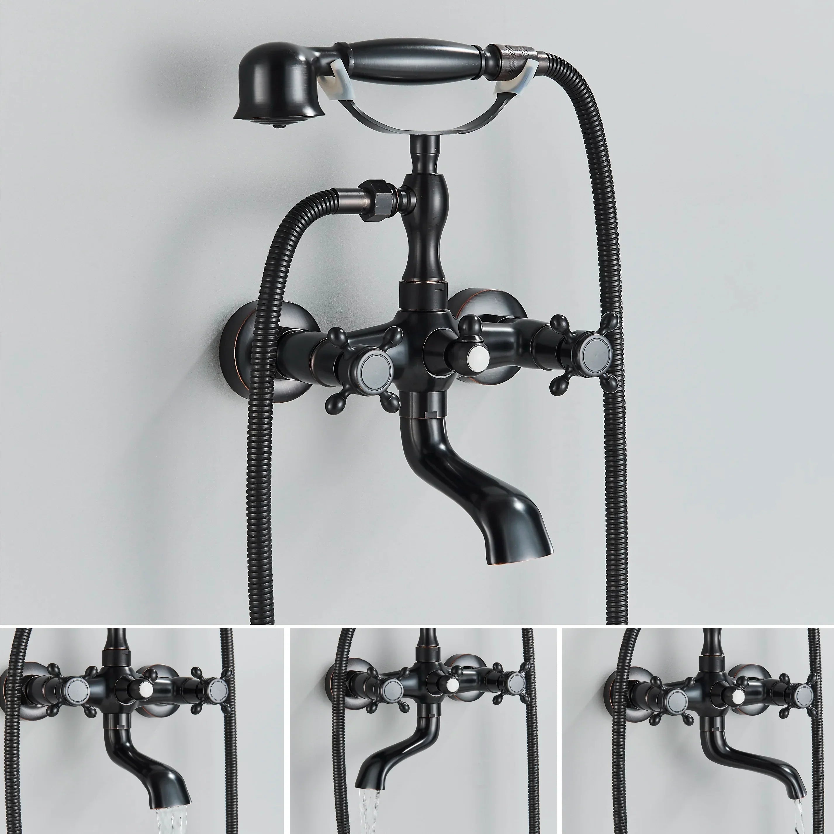 Robinet Baignoire Mural Mélangeur Style Rétro Charme Vintage – Vertane