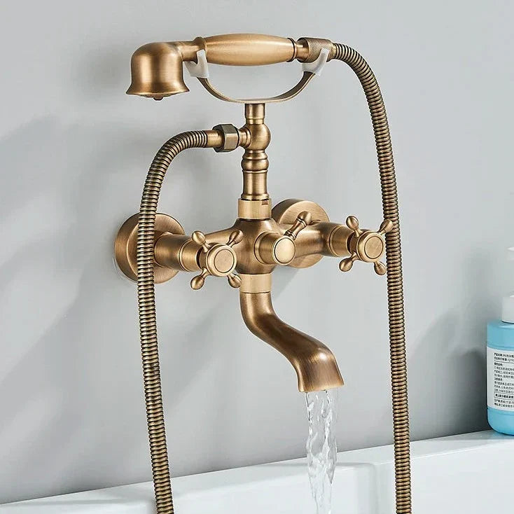 Robinet Baignoire Mural Mélangeur Style Rétro Charme Vintage – Vertane