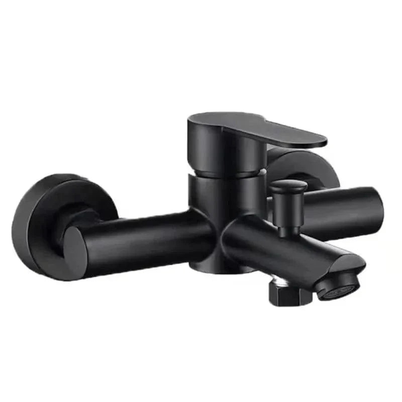 Robinet Baignoire Noir Contemporain Finition Mate Durable – Vertane