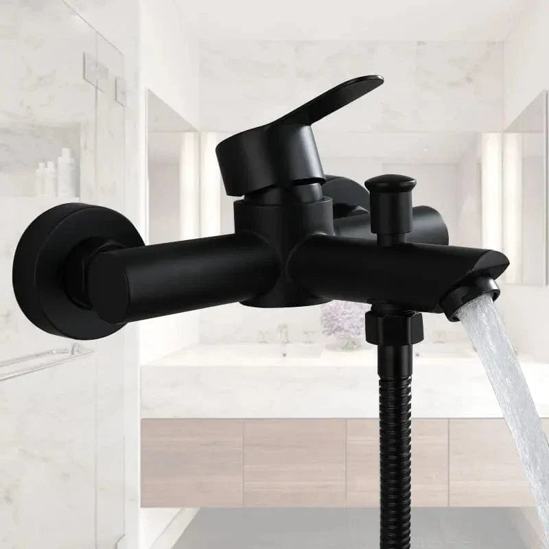Robinet Baignoire Noir Contemporain Finition Mate Durable – Vertane