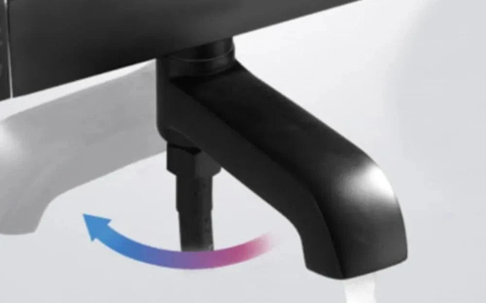 Robinet Baignoire Thermostatique Noir Température Précise et Sûre – Thermya