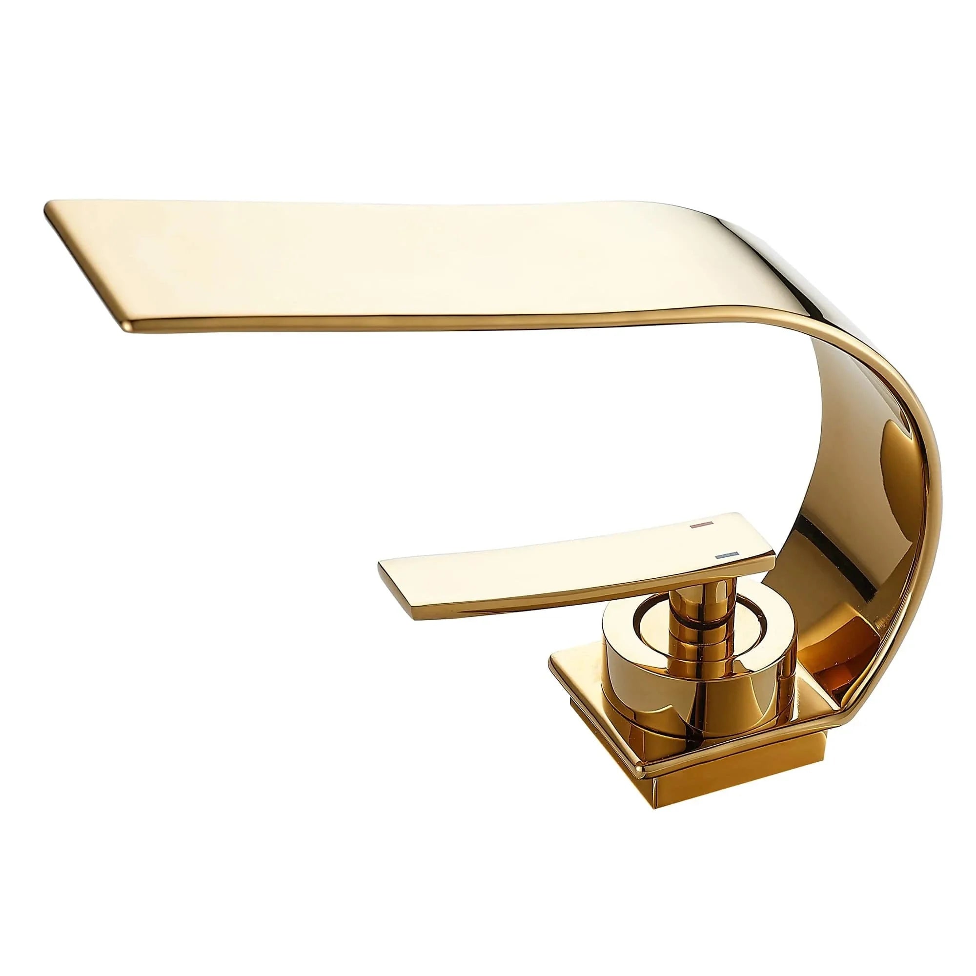 Robinet Cascade Lavabo Noir Flux Large Design Moderne – Solvane