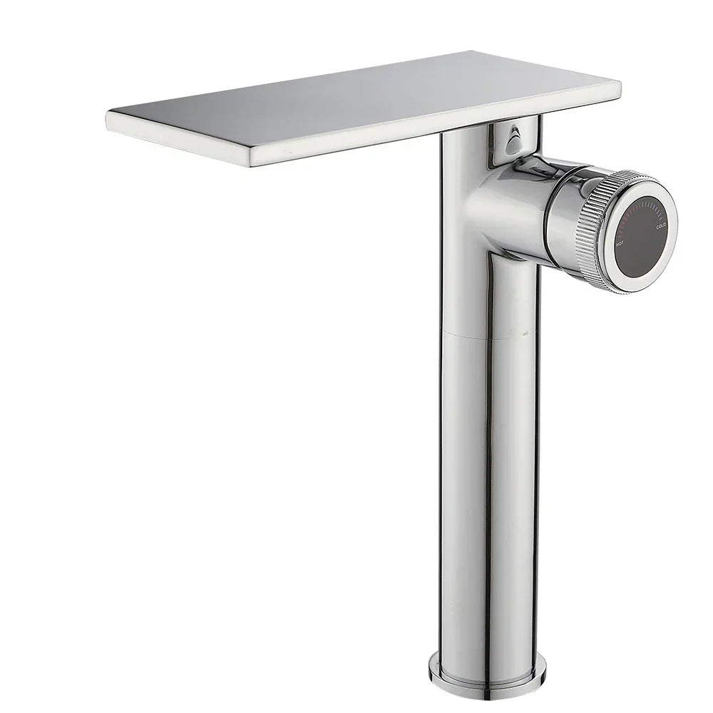 Robinet Cascade Salle de Bain Chromé Laiton Flux Large Apaisant – Solvane