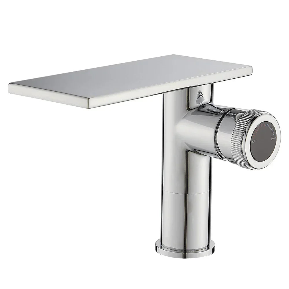 Robinet Cascade Salle de Bain Chromé Laiton Flux Large Apaisant – Solvane