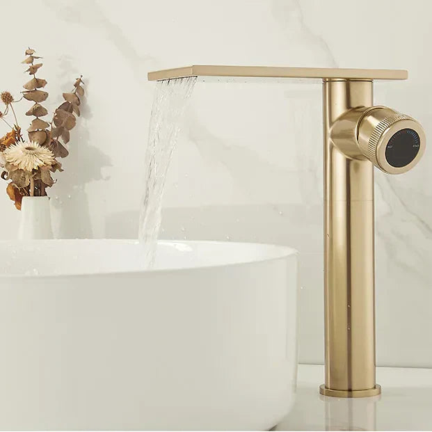 Robinet Cascade Salle de Bain Doré Laiton Éclat Chaleureux – Solvane