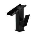 Mitigeur Cascade Rectangulaire Noir Ligne Épurée Salle de Bain – Solvane