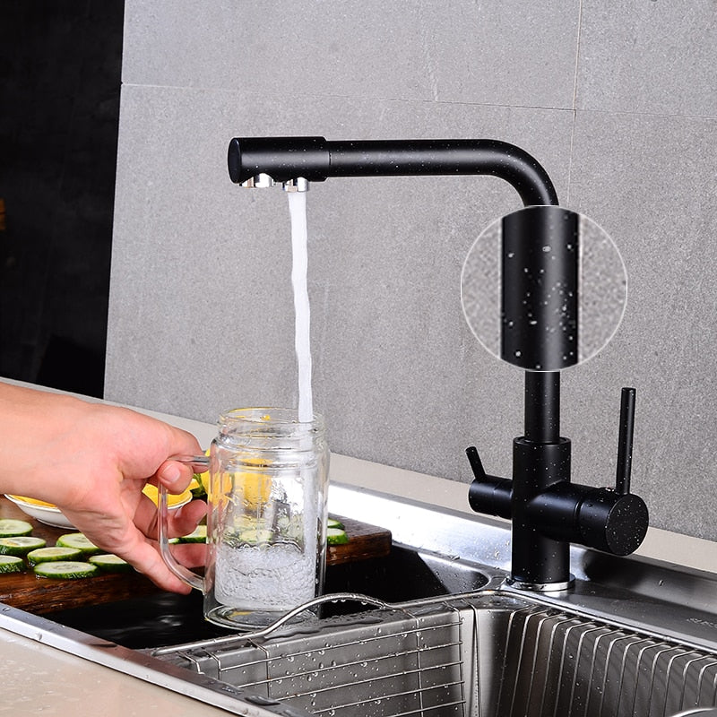 Mitigeur Cuisine 3 Voies Laiton Moderne Eau Filtrée Séparée – Cuvéa