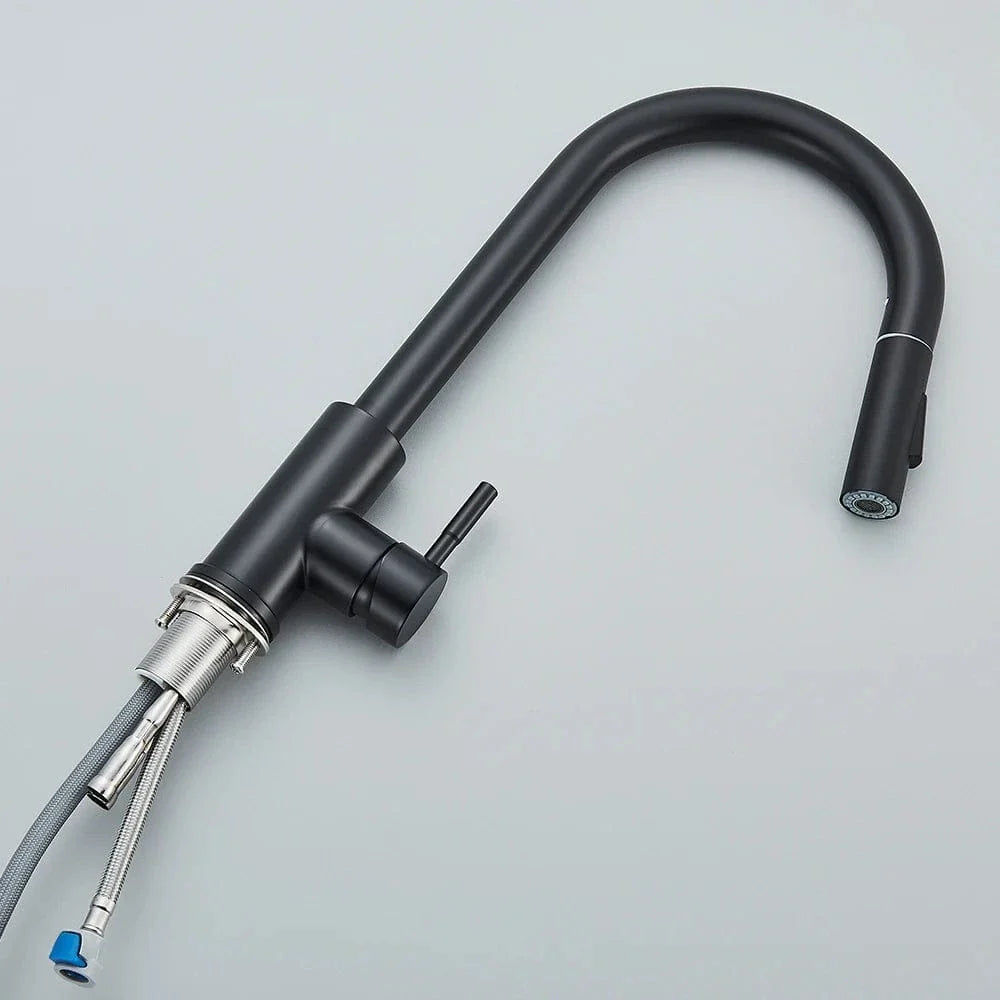 Robinet Cuisine Douchette 2 Fonctions Poignée Unique Acier – Cuvéa