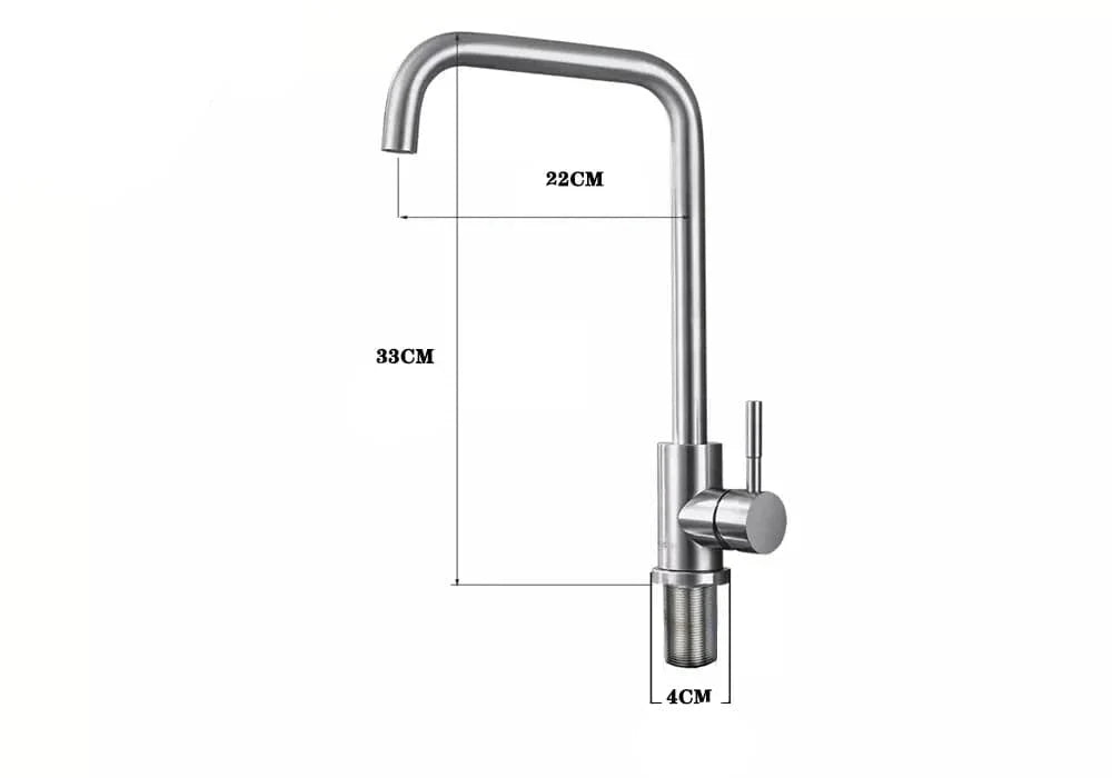 Robinet Cuisine Inox Brossé Design Moderne Anti-Traces – Cuvéa