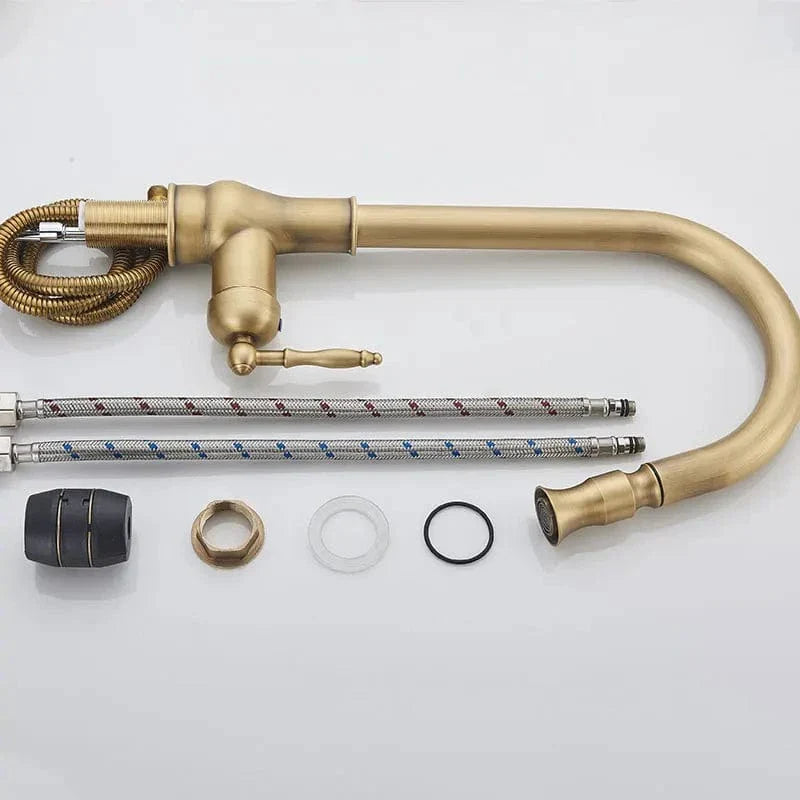 Robinet Cuisine Vintage Douchette Laiton Ancien Style Rétro Premium – Cuvéa