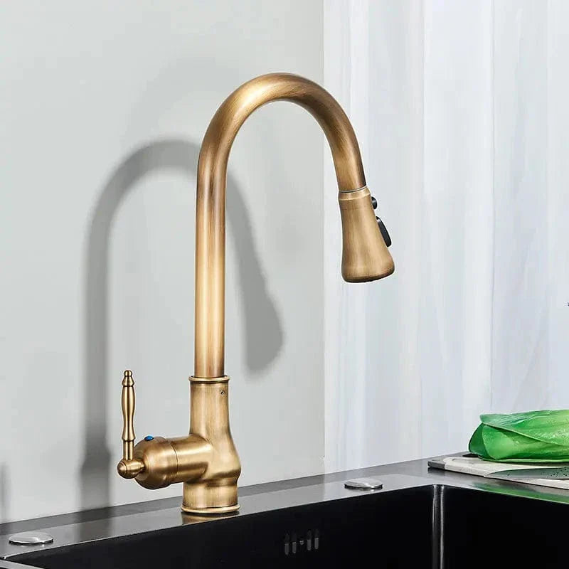 Robinet Cuisine Vintage Douchette Laiton Ancien Style Rétro Premium – Cuvéa