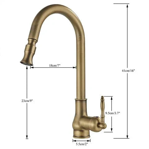 Robinet Cuisine Vintage Douchette Laiton Massif Cachet Durable – Cuvéa
