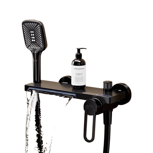 Robinet Baignoire avec Douchette Noir Bain et Rinçage Faciles – Vertane