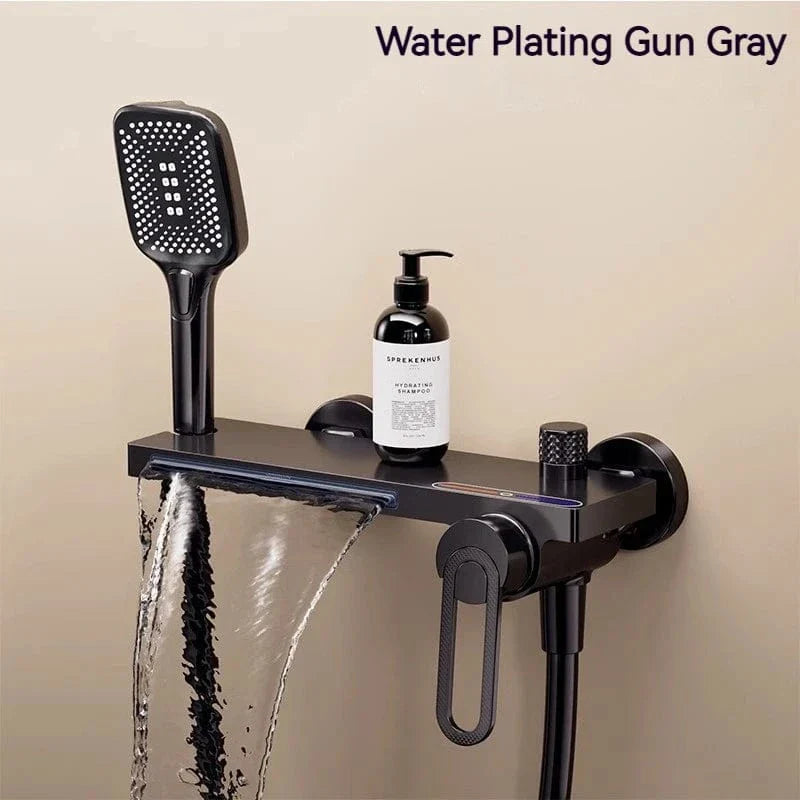 Robinet Baignoire avec Douchette Noir Bain et Rinçage Faciles – Vertane