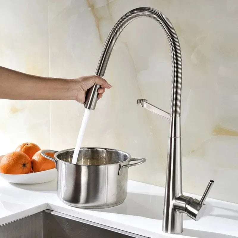 Robinet Cuisine Douchette Bronze Antique Brossé Patine Chaleureuse – Cuvéa