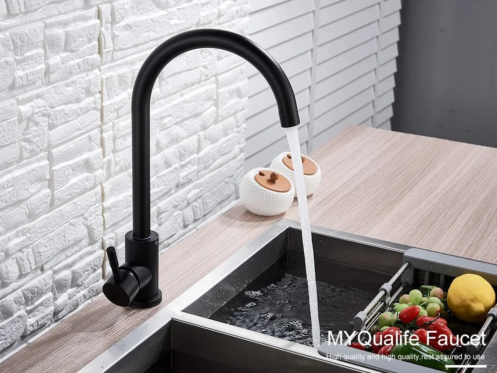 Robinet Cuisine Noir Mat Design Durable Cuisine Épurée – Cuvéa