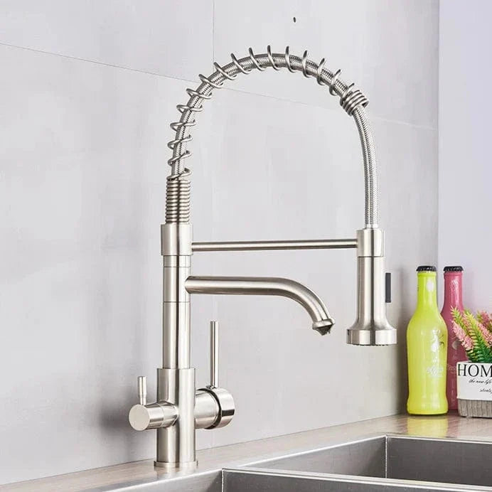 Robinet Cuisine Professionnel Filtre Purificateur et Double Jet – Fornéa