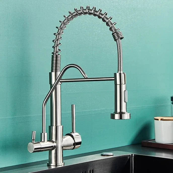 Robinet Cuisine Professionnel Filtre Purificateur et Double Jet – Fornéa