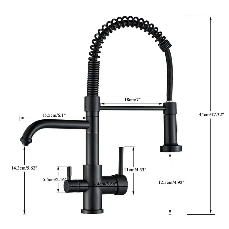 Robinet Cuisine Professionnel Filtre Purificateur et Double Jet – Fornéa