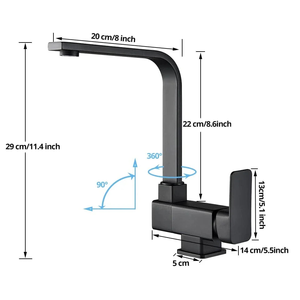 Robinet Cuisine Rabattable Noir Mat Pivotant 360° Sous Fenêtre – Cuvéa
