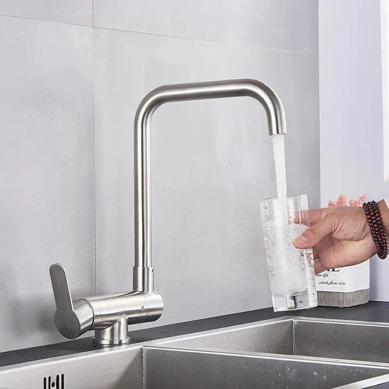 Robinet Cuisine Rabattable Noir Mat Pivotant 360° Sous Fenêtre – Cuvéa