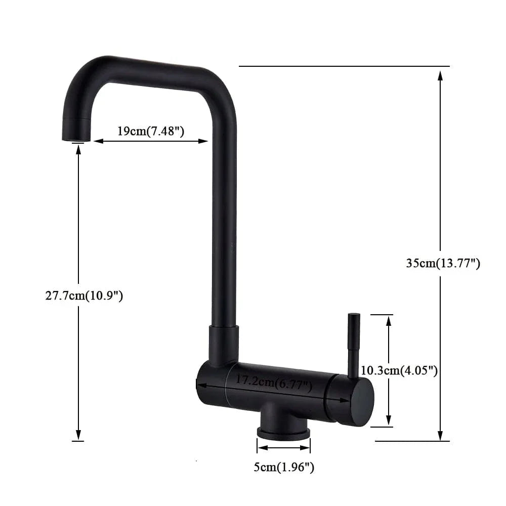 Robinet Cuisine Rabattable Noir Mat Pivotant 360° Sous Fenêtre – Cuvéa