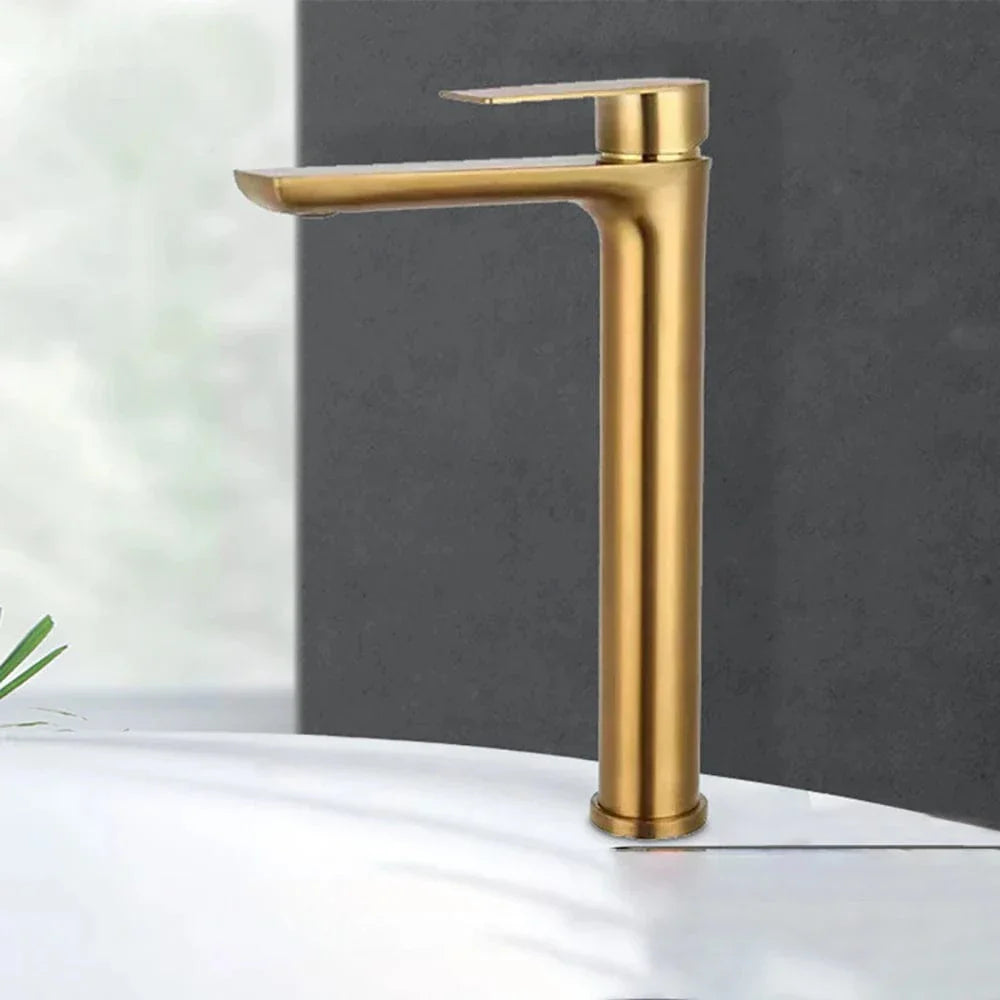 Robinet Lavabo Inox Gris Moderne Résiste à la Corrosion – Solvane