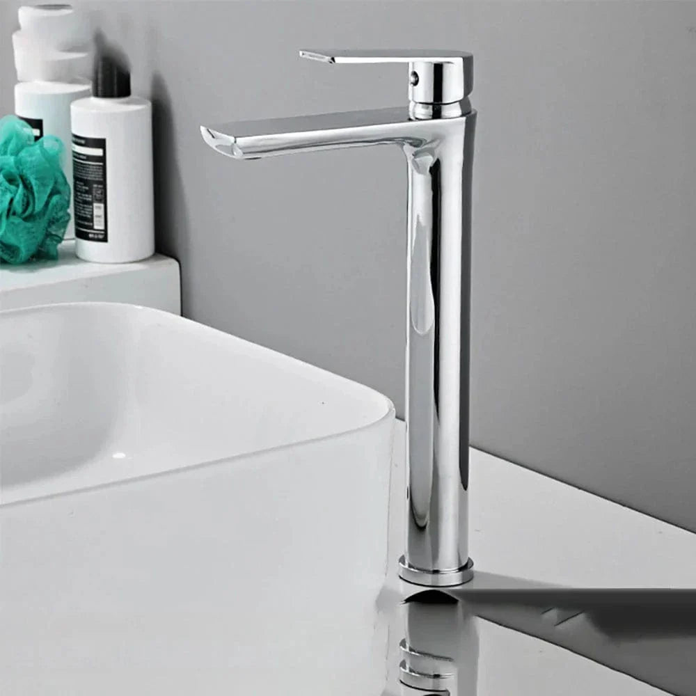 Robinet Lavabo Inox Gris Moderne Résiste à la Corrosion – Solvane
