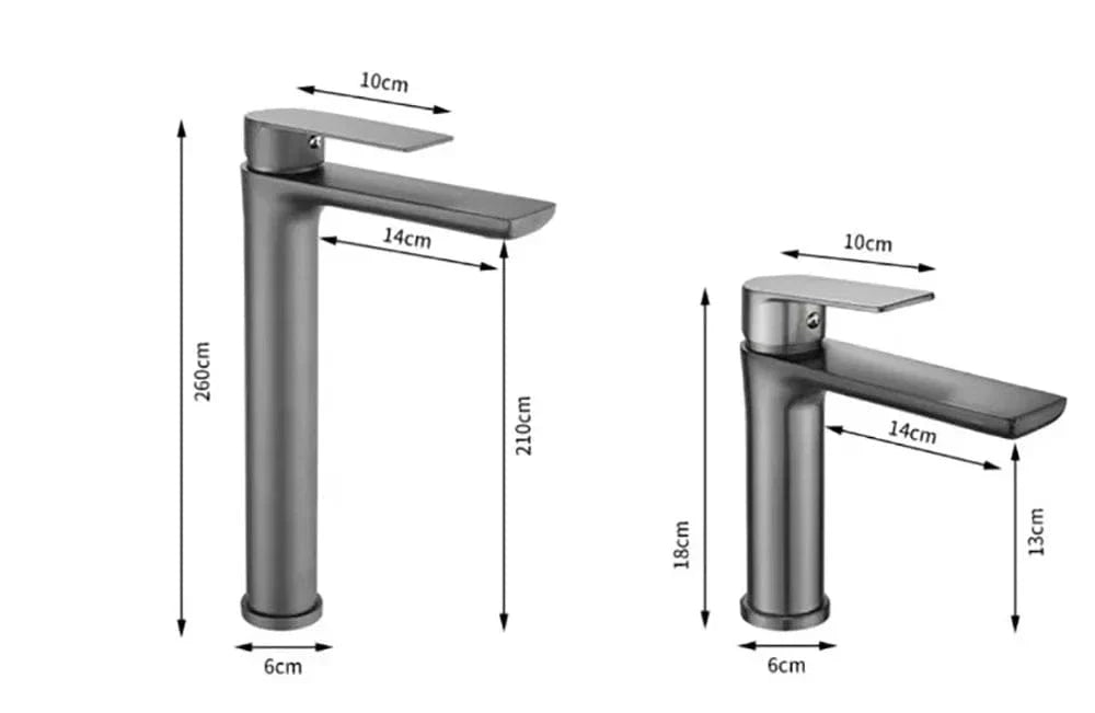 Robinet Lavabo Inox Gris Moderne Résiste à la Corrosion – Solvane