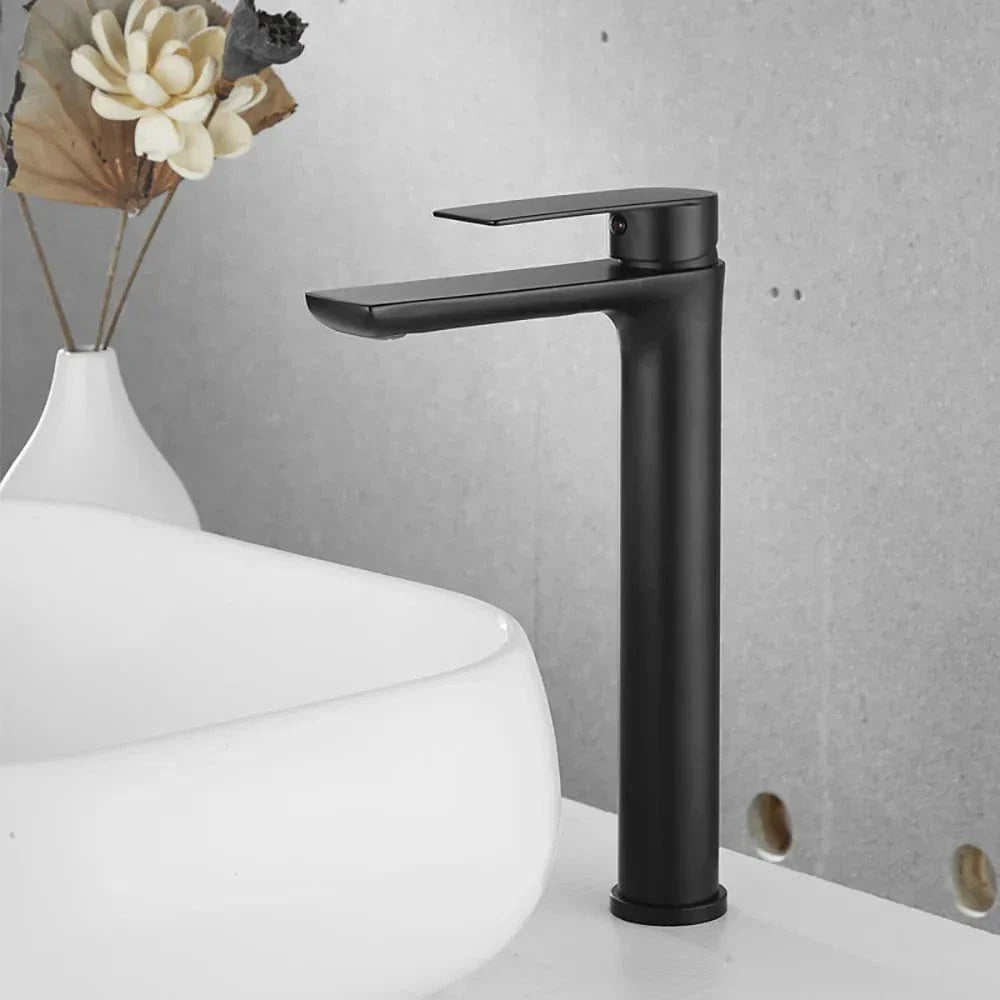 Robinet Lavabo Inox Gris Moderne Résiste à la Corrosion – Solvane