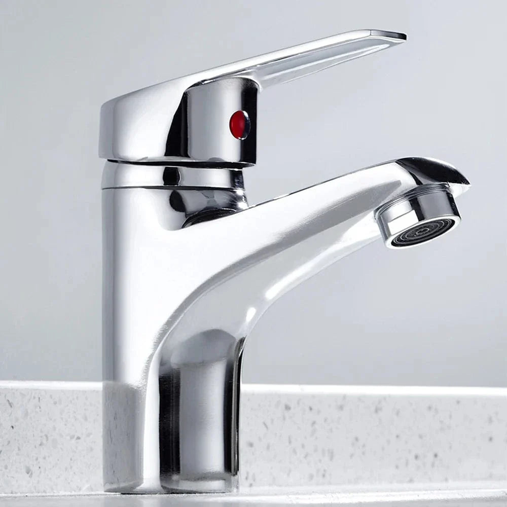 Robinet Lavabo Bec Haut Chromé Espace Généreux Sous le Jet – Solvane
