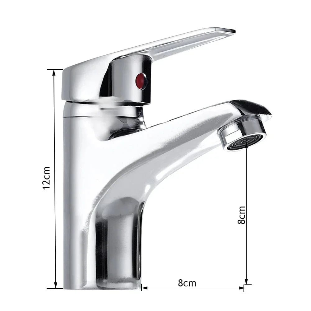 Robinet Lavabo Bec Haut Chromé Espace Généreux Sous le Jet – Solvane