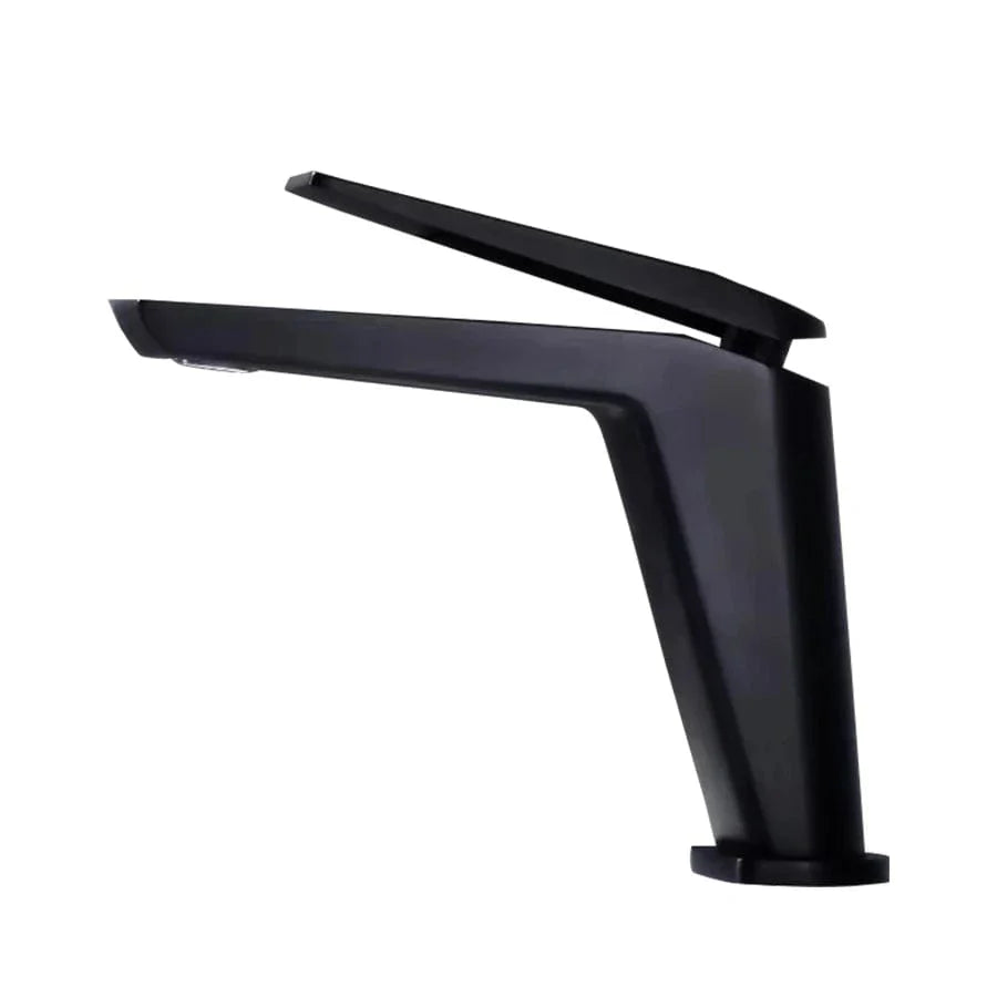 Robinet Lavabo Noir Laiton Massif Finition Durable Moderne – Solvane