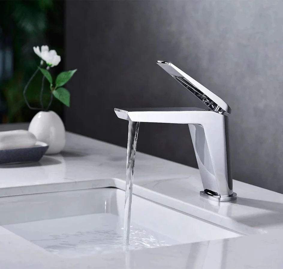 Robinet Lavabo Noir Laiton Massif Finition Durable Moderne – Solvane