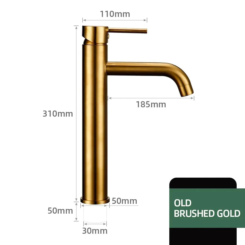 Robinet Lavabo Laiton Massif Solide et Élégant Longue Durée – Solvane