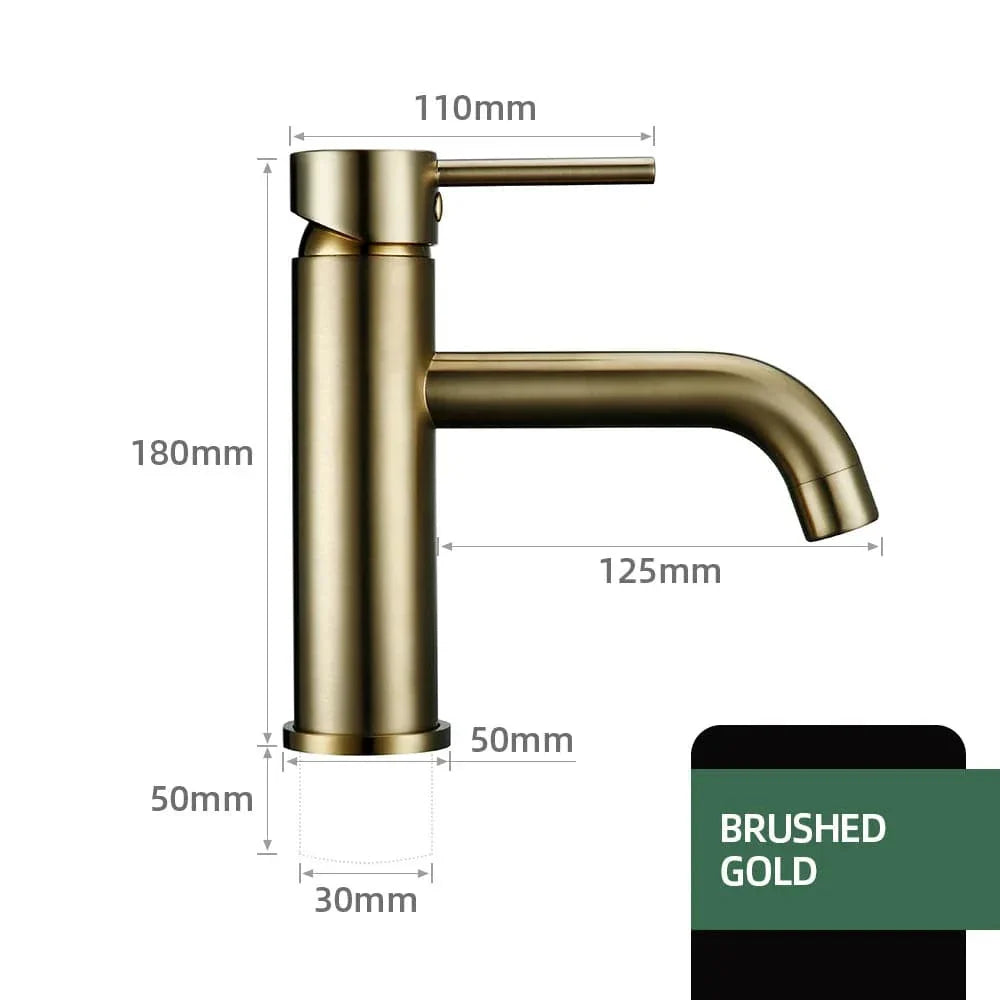 Robinet Lavabo Laiton Massif Solide et Élégant Longue Durée – Solvane