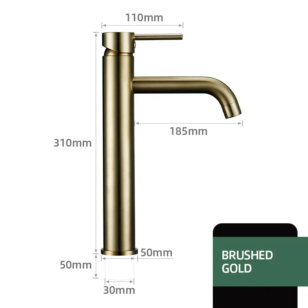Robinet Lavabo Laiton Massif Solide et Élégant Longue Durée – Solvane