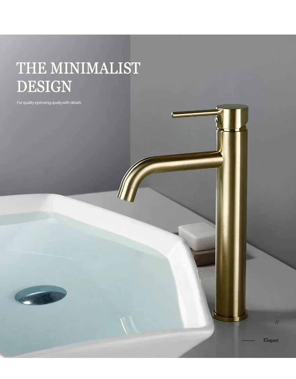 Robinet Lavabo Laiton Massif Solide et Élégant Longue Durée – Solvane