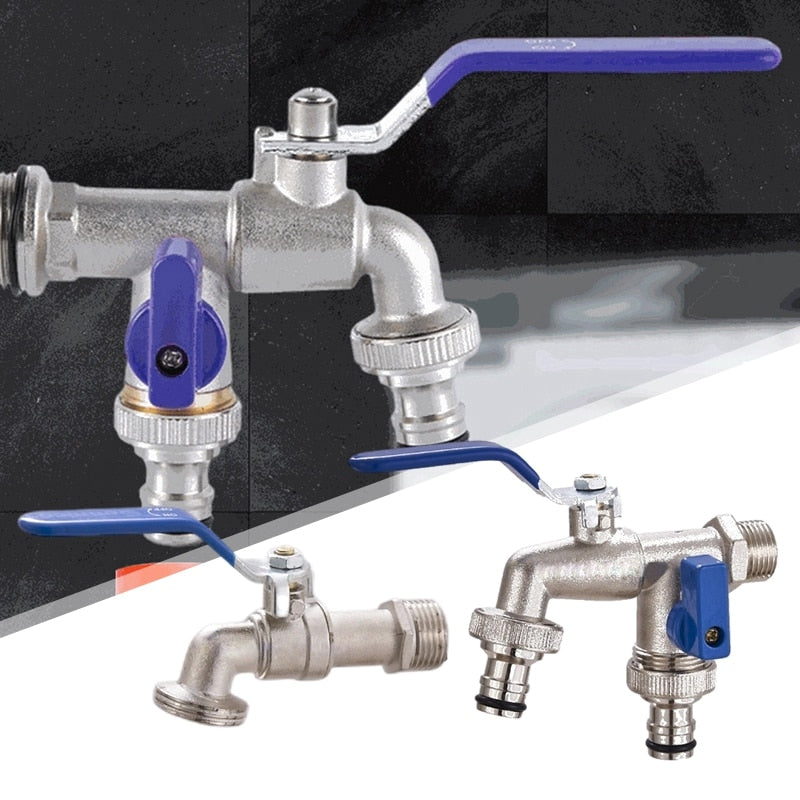 Robinet de Puisage Extérieur Double Sortie Arrosage Polyvalent – Terravia